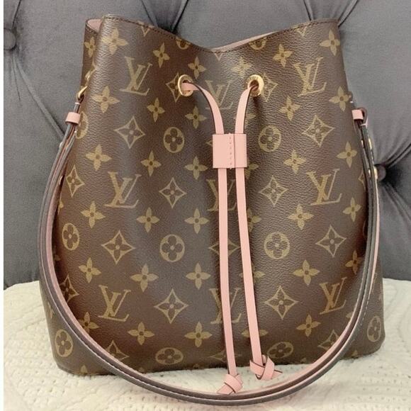 Nwt- authentic- Louis Vuitton- Monogram Neonoe MM Rose Poudre - Picture 8 of 15